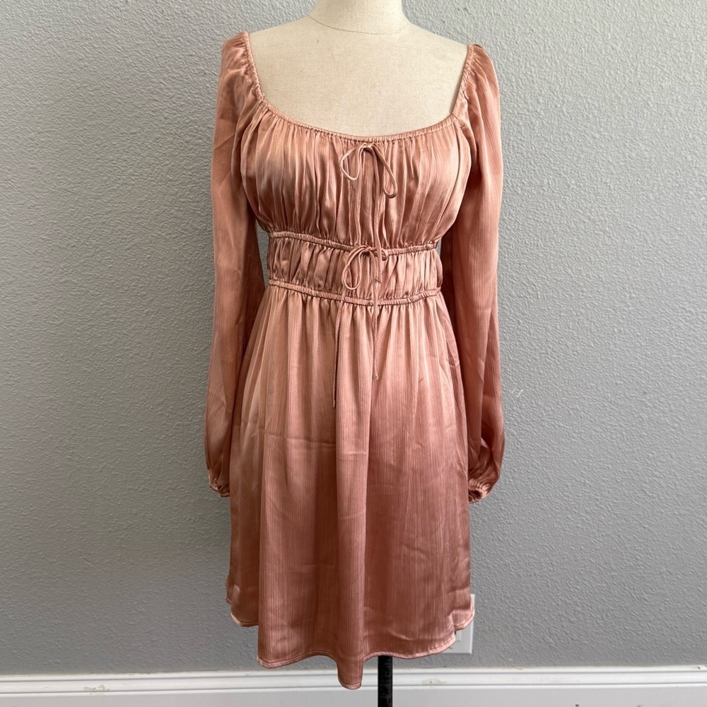 Lush Gathered Mini Dress Size Medium